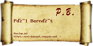 Pál Bernát névjegykártya